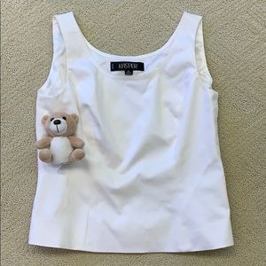 Kasper white formal tank top